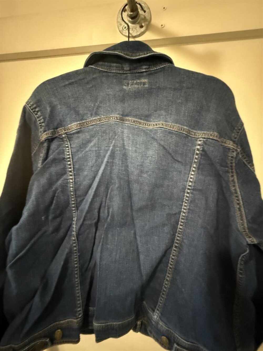 Ava & Viv Jean Jacket Gold-tone Buttons Dark Wash Women's Size 2X - Picture 8 of 11
